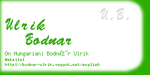 ulrik bodnar business card